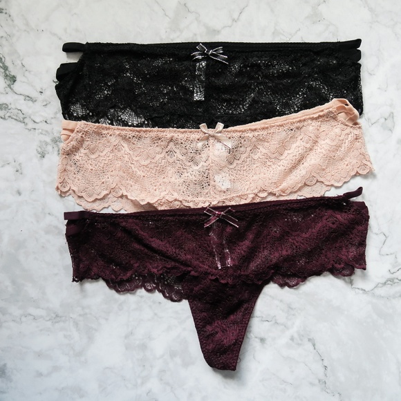 Lace Thong 3-Pack Set from French Affair - Picture 1 of 8